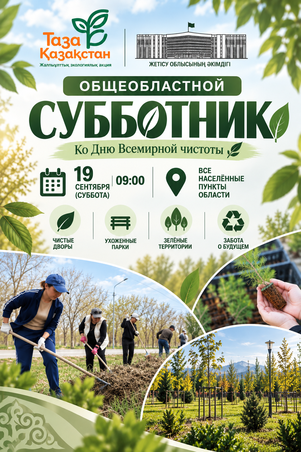 В области Жетісу пройдет областной субботник в рамках Всемирного дня чистоты