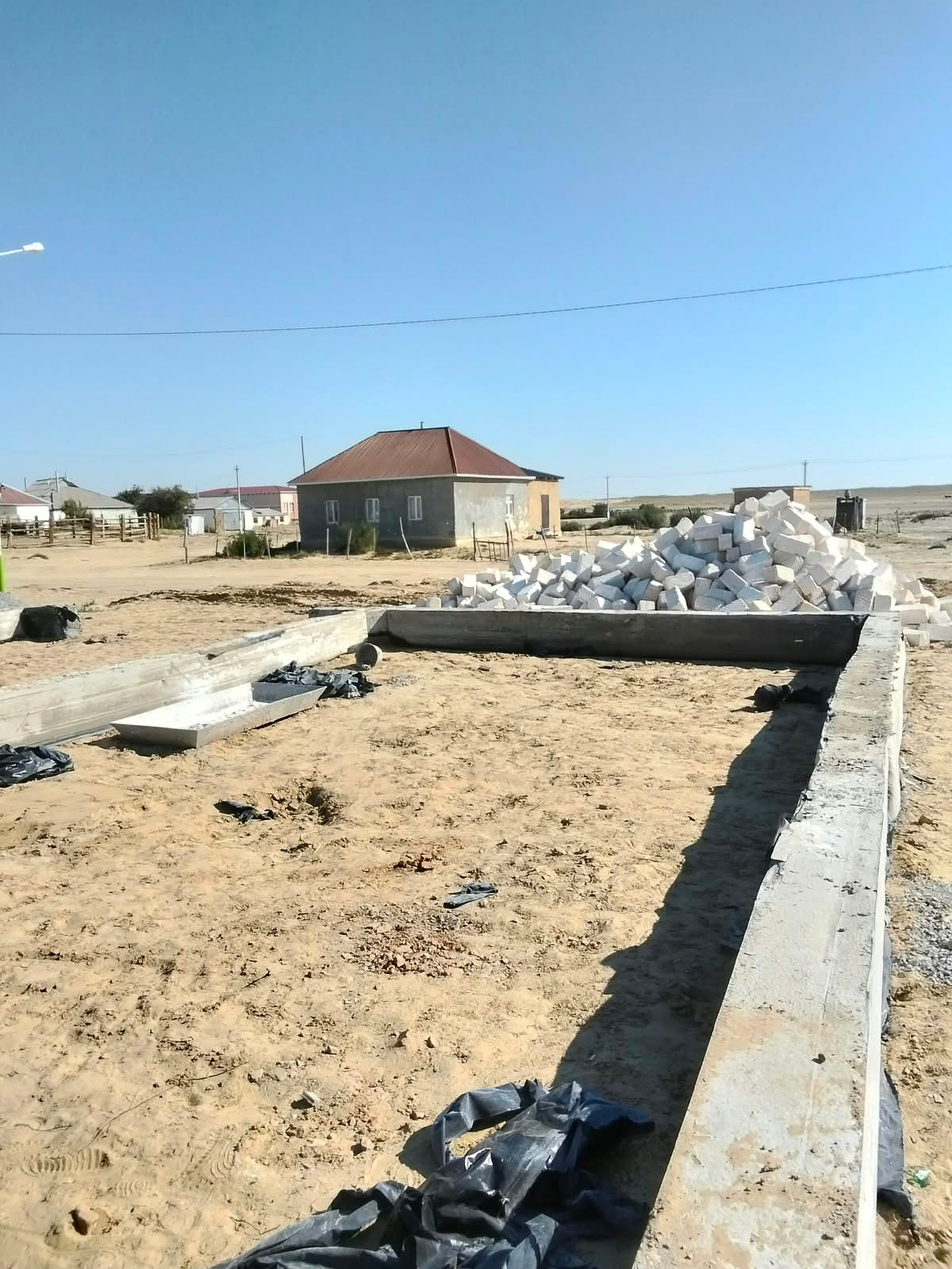 В рамках программы «Ауыл құтқарушылары» продолжается строительство очередного пожарного поста.