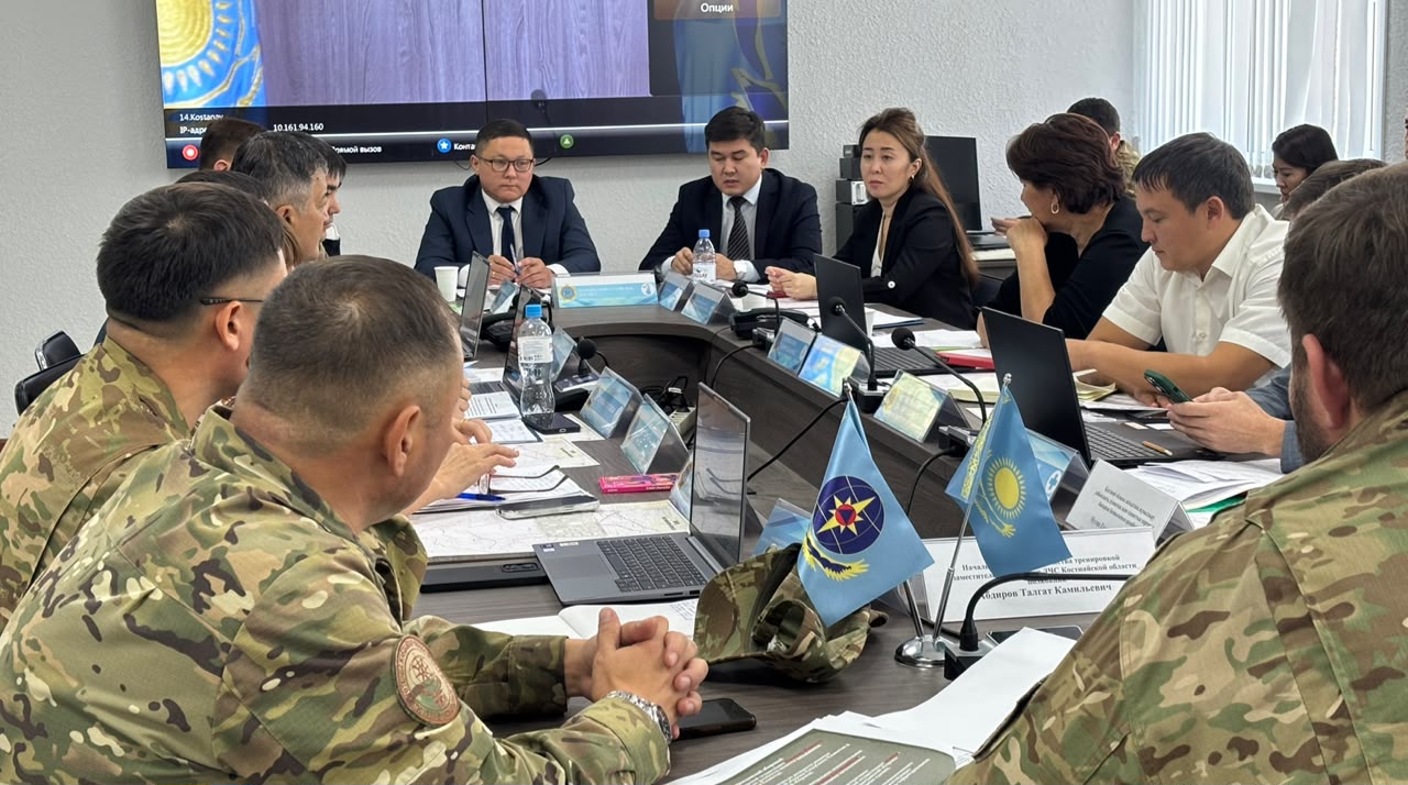 В Костанайской области проведена командно-штабная тренировка по гражданской защите