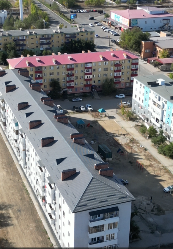 В городе Алга завершен капитальный ремонт 100-квартирного жилого дома