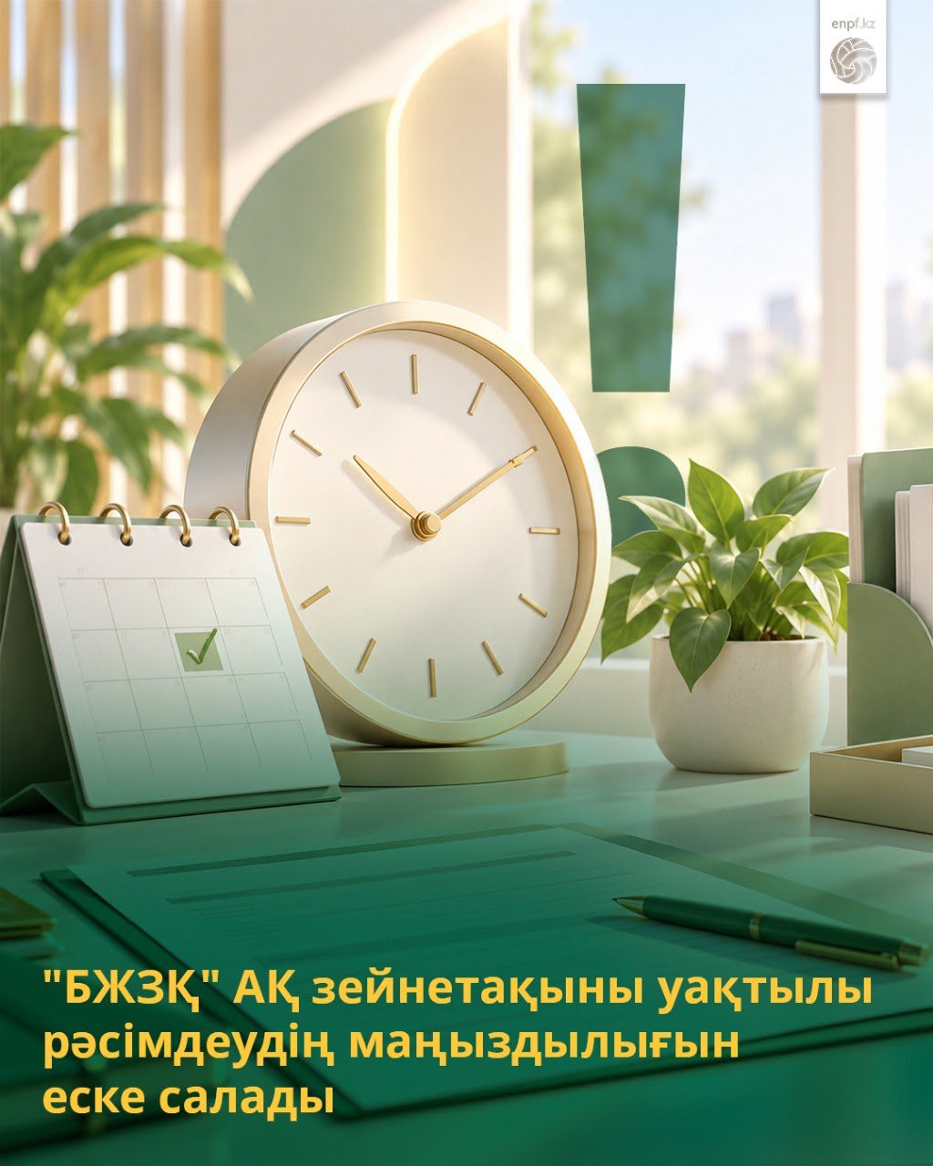 АО «ЕНПФ» напоминает о важности своевременного оформления пенсий
