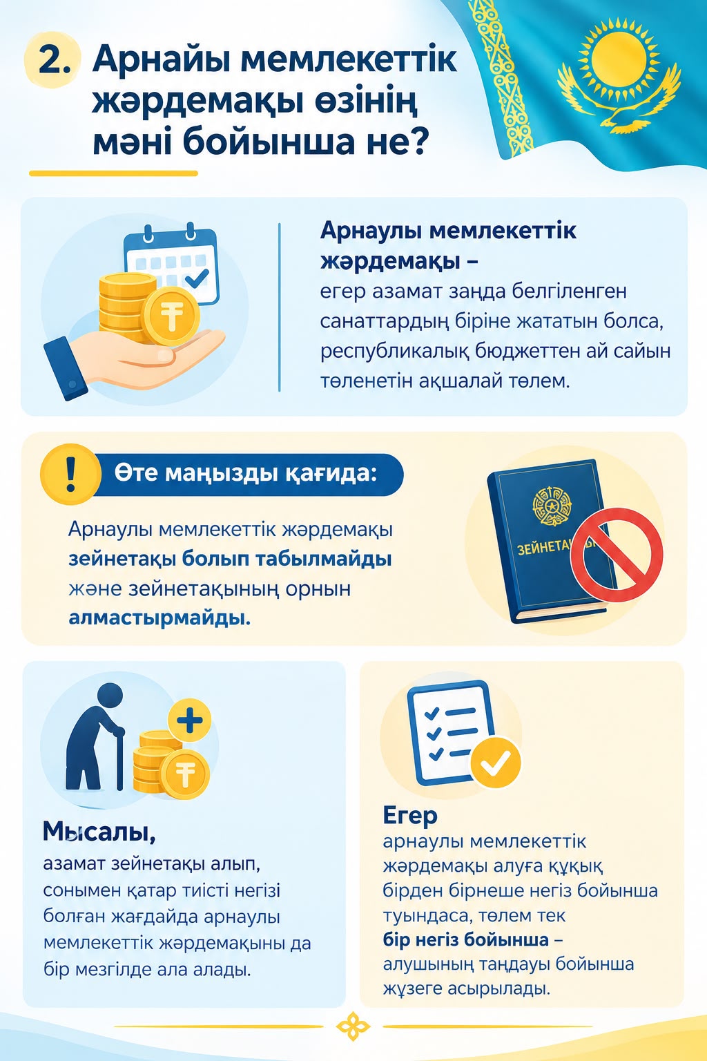 О специальных государственных пособиях в Республике Казахстан