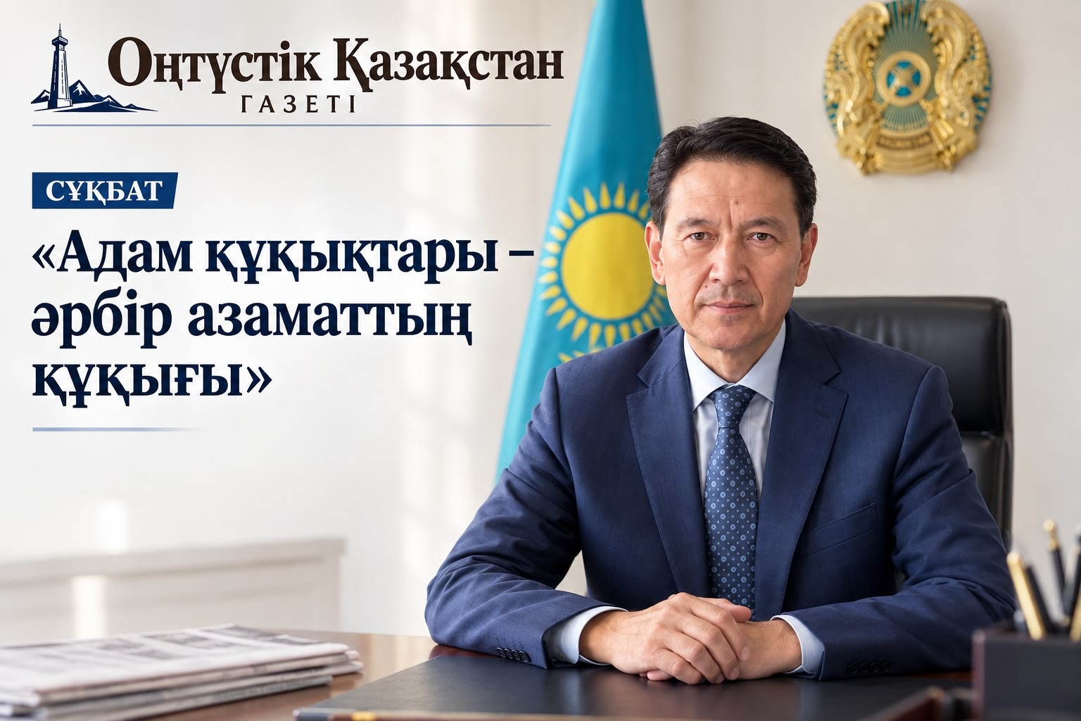 Статья представителя Уполномоченного по правам человека в Республике Казахстан по городу Шымкент Н. Абдезова опубликована в газете «Южный Казахстан».
