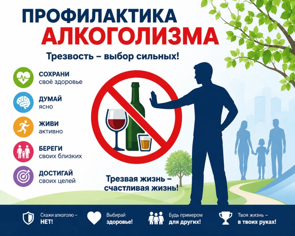 Профилактика алкоголизма — важное направление в сохранении здоровья населения, укреплении семейных ценностей и формировании безопасной социальной среды.